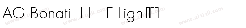AG Bonati_HL_E Ligh字体转换